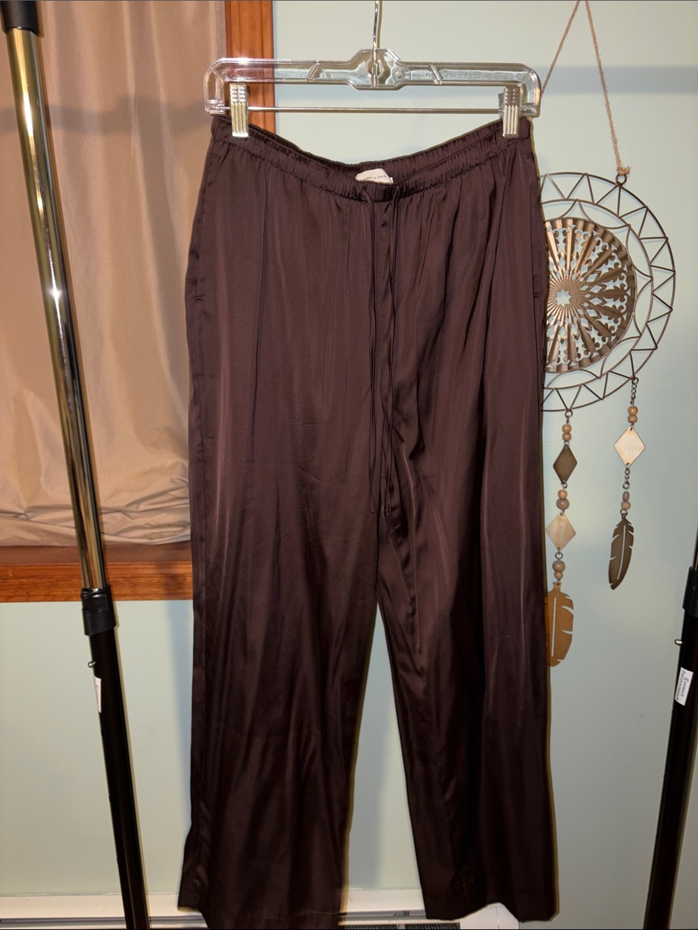 Abercrombie Satin Brown Pant